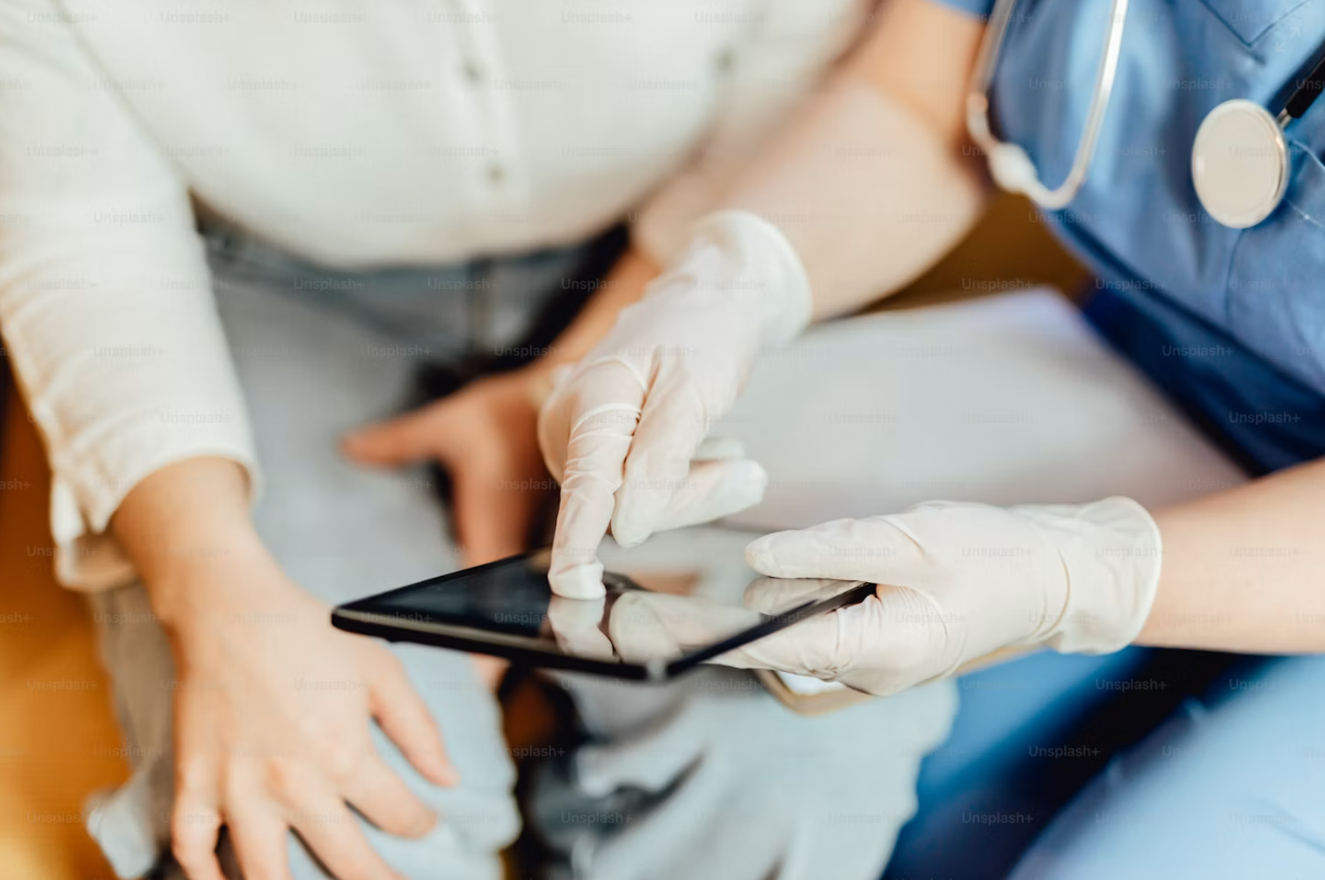 Doctor consulting with patient